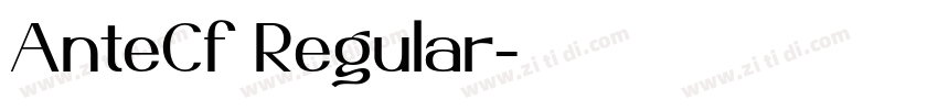 AnteCf Regular字体转换